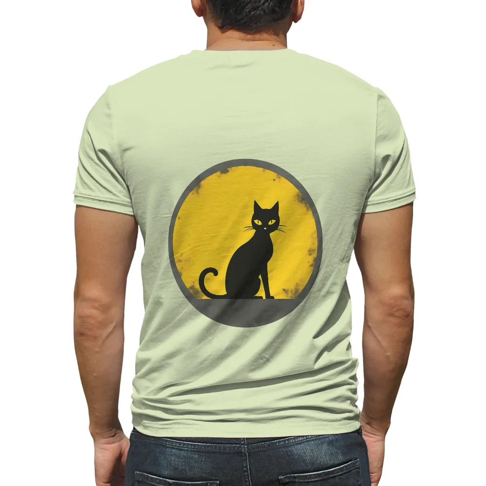 Customized Tee Shirts: Luna the Cat - A Symbol of Hope and Inspiration| Sleek black fur