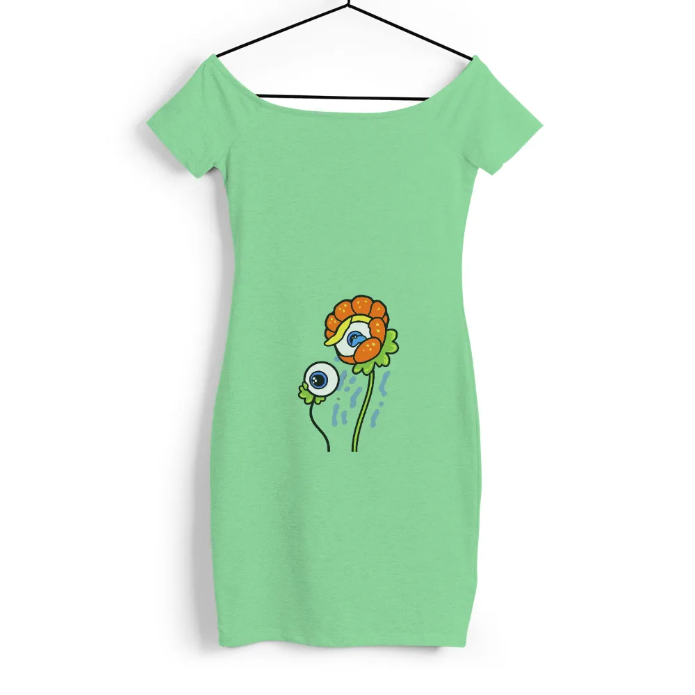 TShirt Design: Sunny the Sunflower with Eyeball - Artistic and Compassionate|bleach sunflower shirt