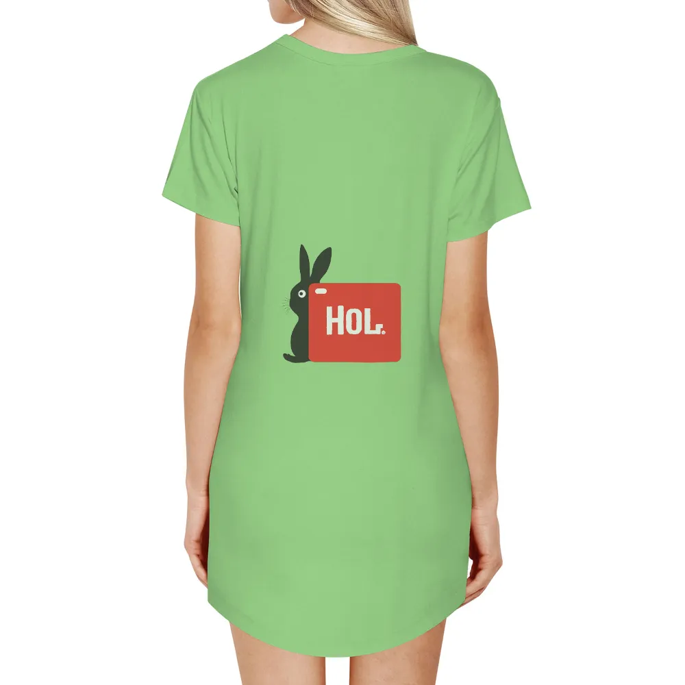 Humorous Minimalist Rabbit Design | Unique and Playful Art|mlb rabbit tshirt