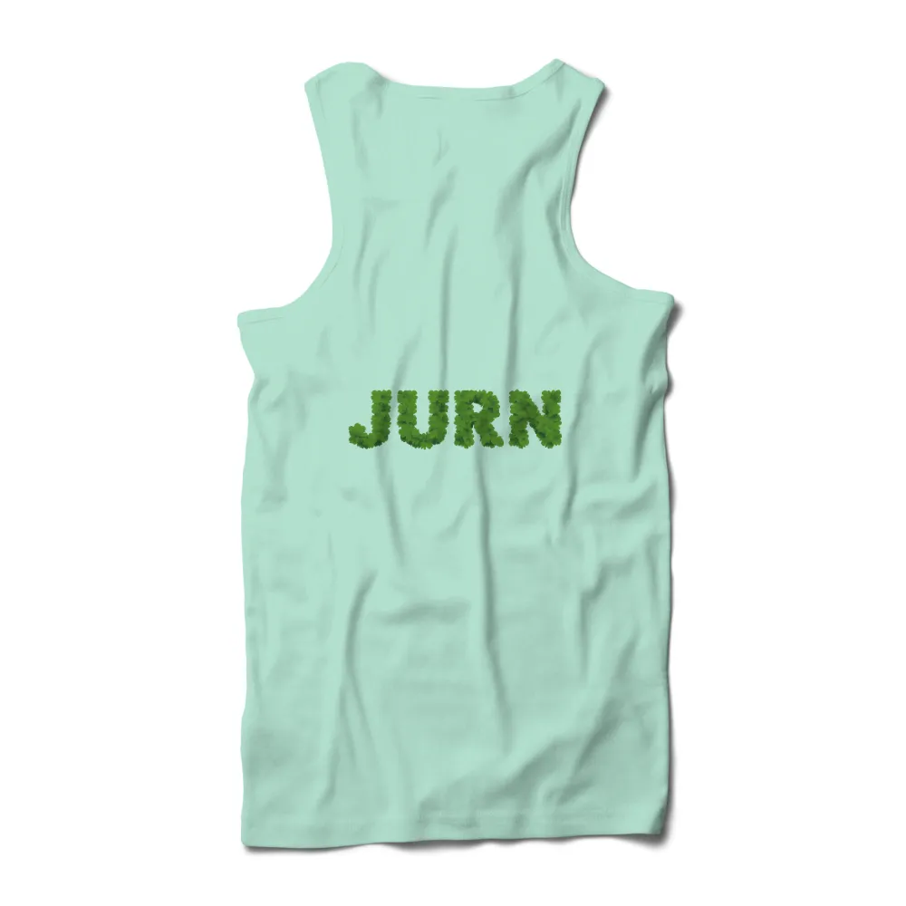 T-Shirts Custom: Nature's Embrace - JURN in Green Leaves|neon green work t shirts