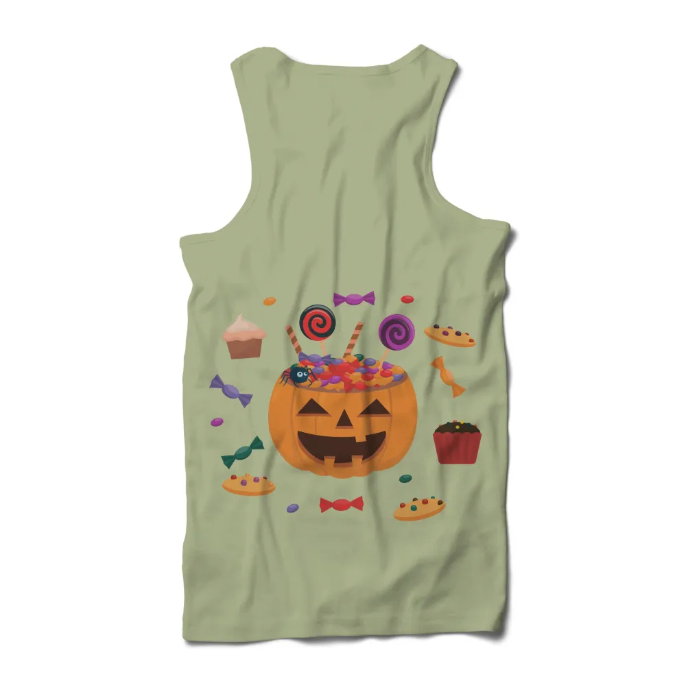 Custom Tee Shirts: Halloween Fun with Jack-O-Lantern and Candies|a fun thing to do in the morning shirt