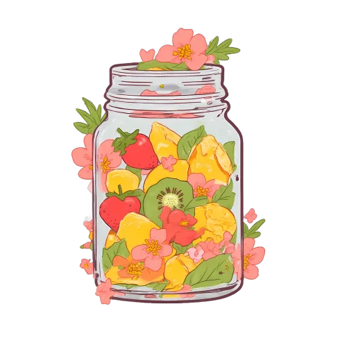 T-Shirts Custom: Vibrant Fruit Jar | Freshness & Joy