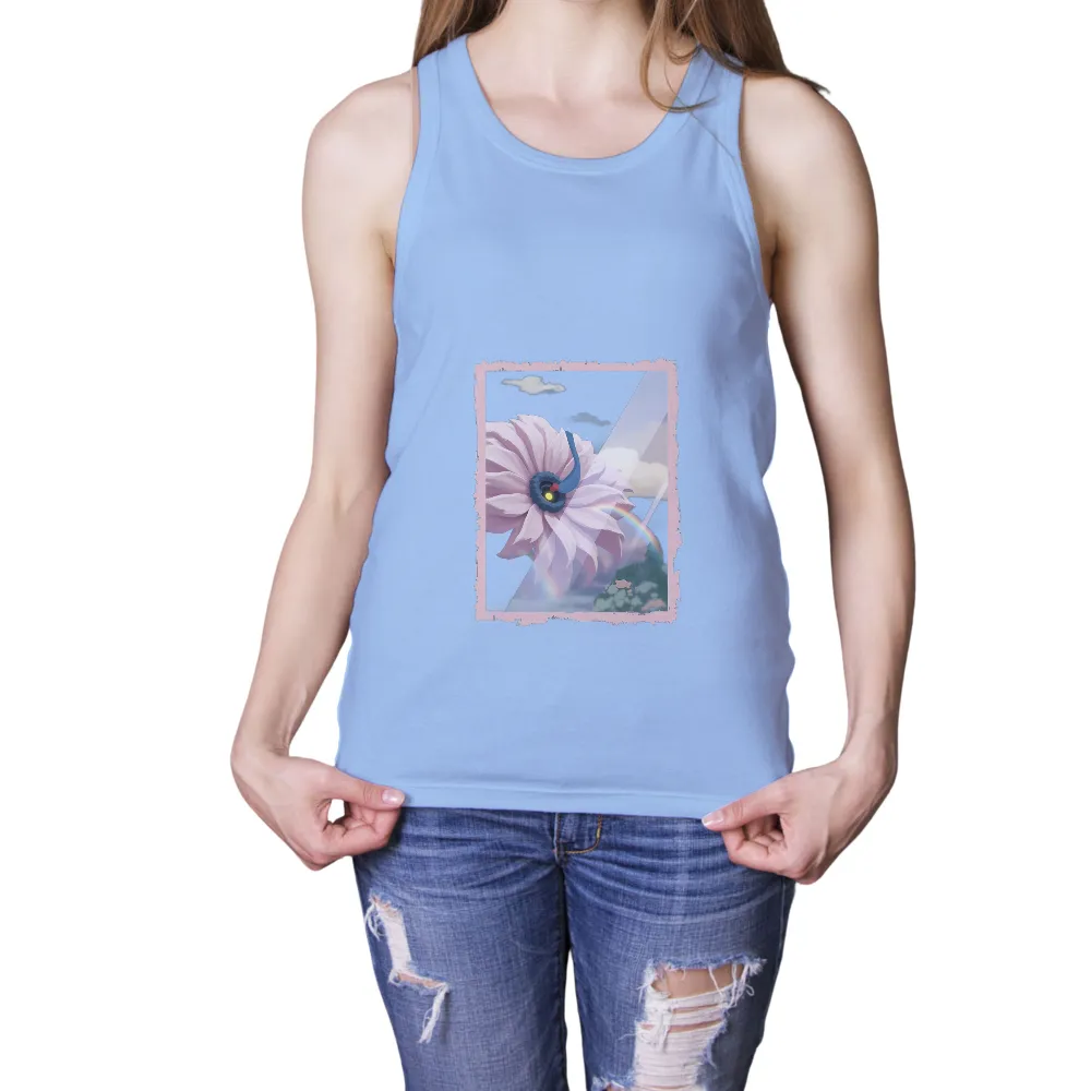 TShirt Design: Lumina Bloom - Magical Flower of Hope|happy rainbow t shirt