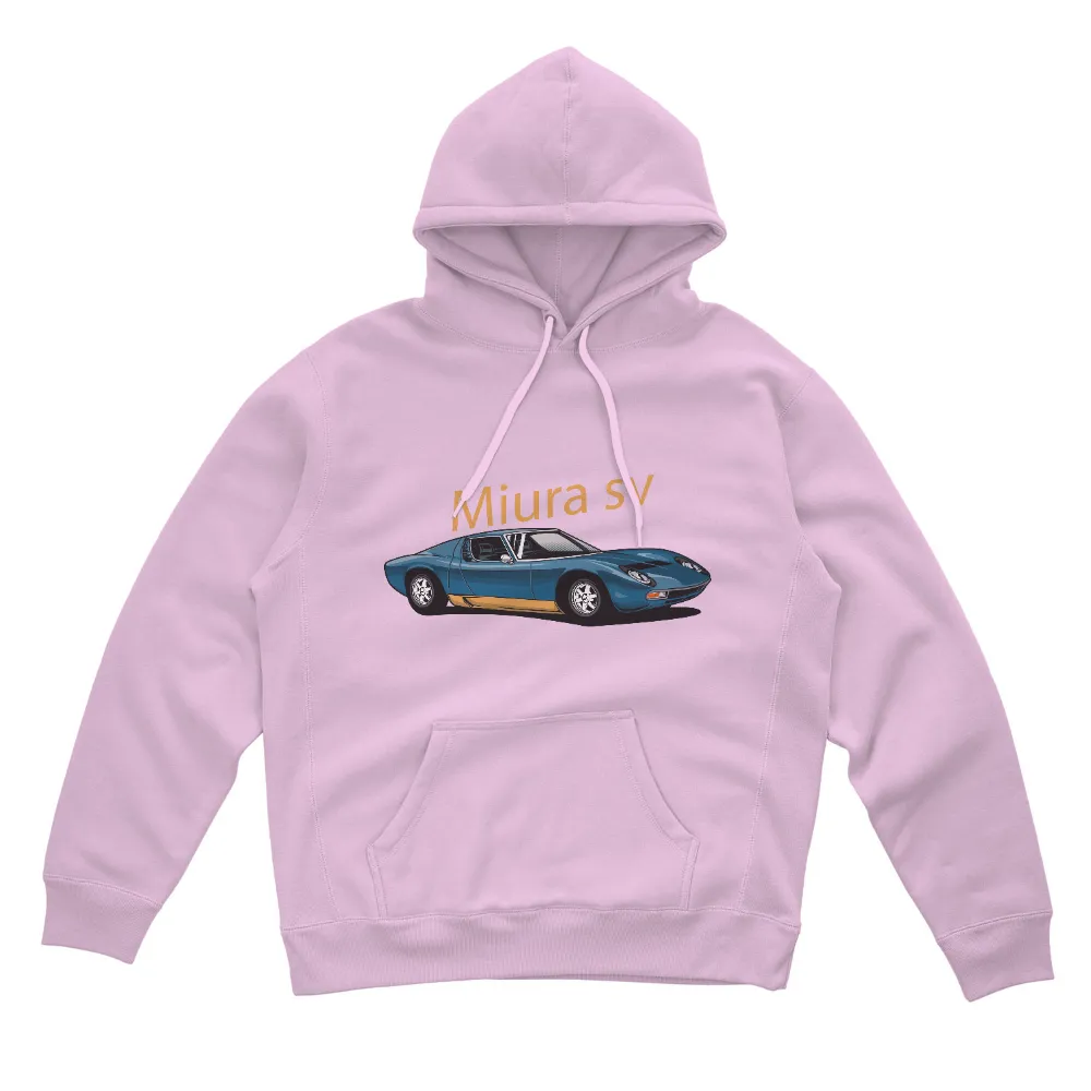 Tee Shirts Printed: Lamborghini Miura SV - Vintage Car Enthusiast|speed racer vintage t shirt