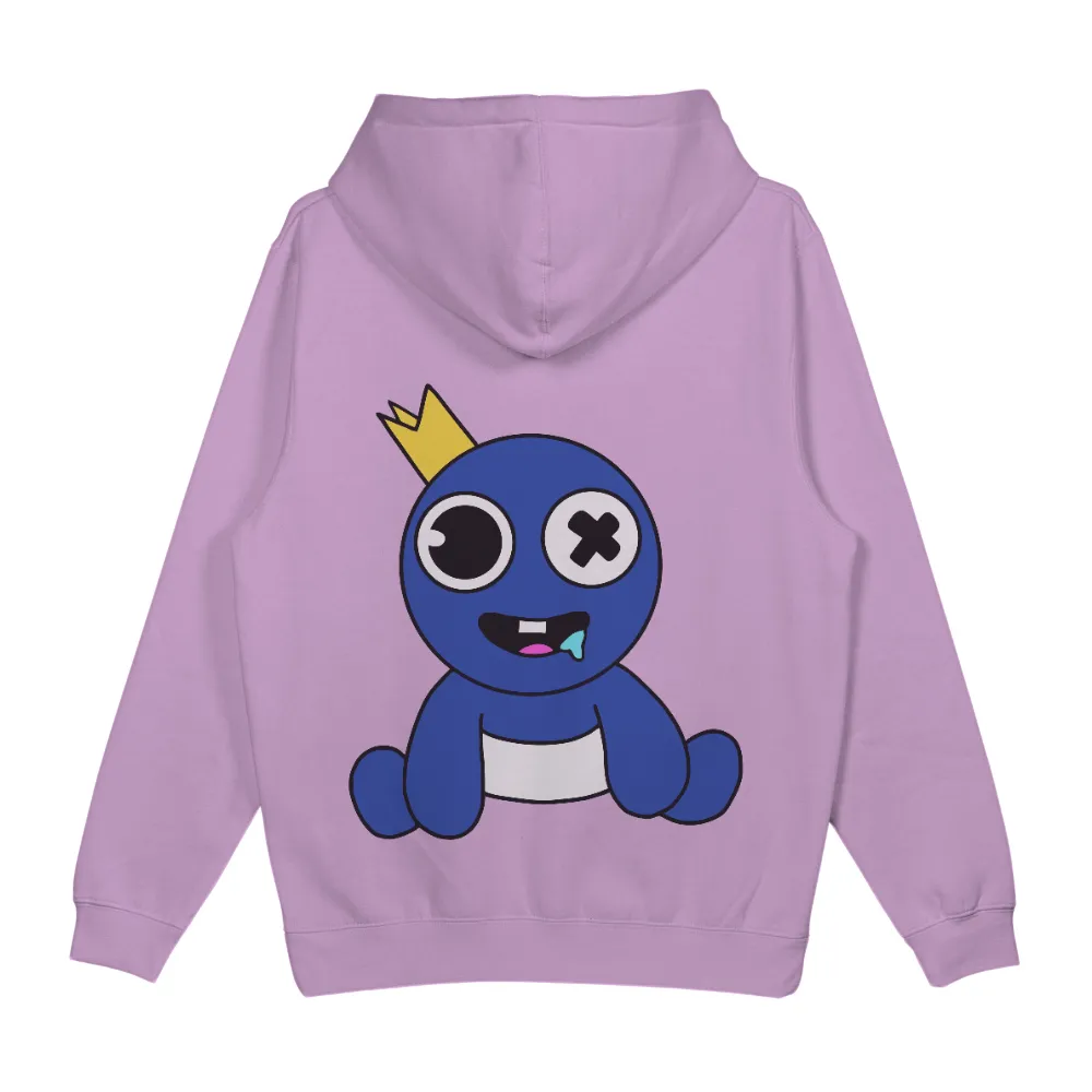 T-Shirts Design: Quirky Blue King Bloop - Funny & Playful|necklace for roblox t shirt