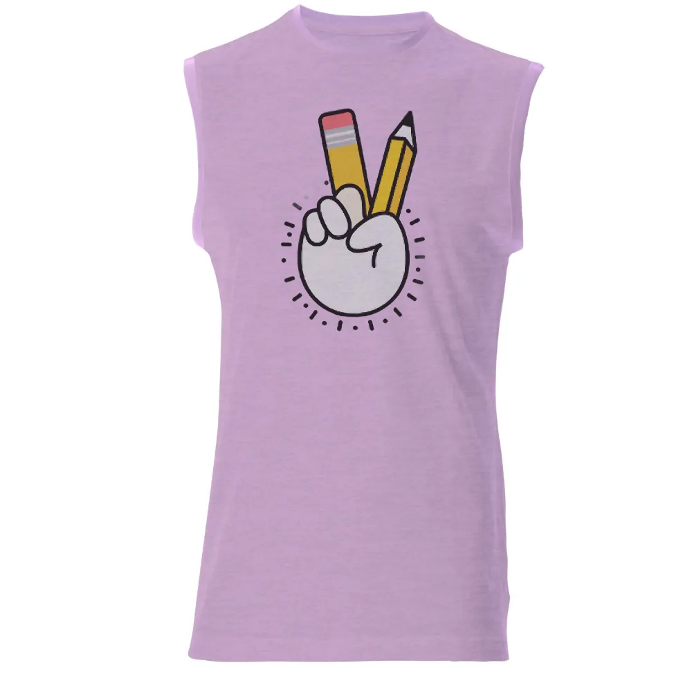 Graphic Tees: Peaceful Creativity with Pencils|pride peace sign shirt