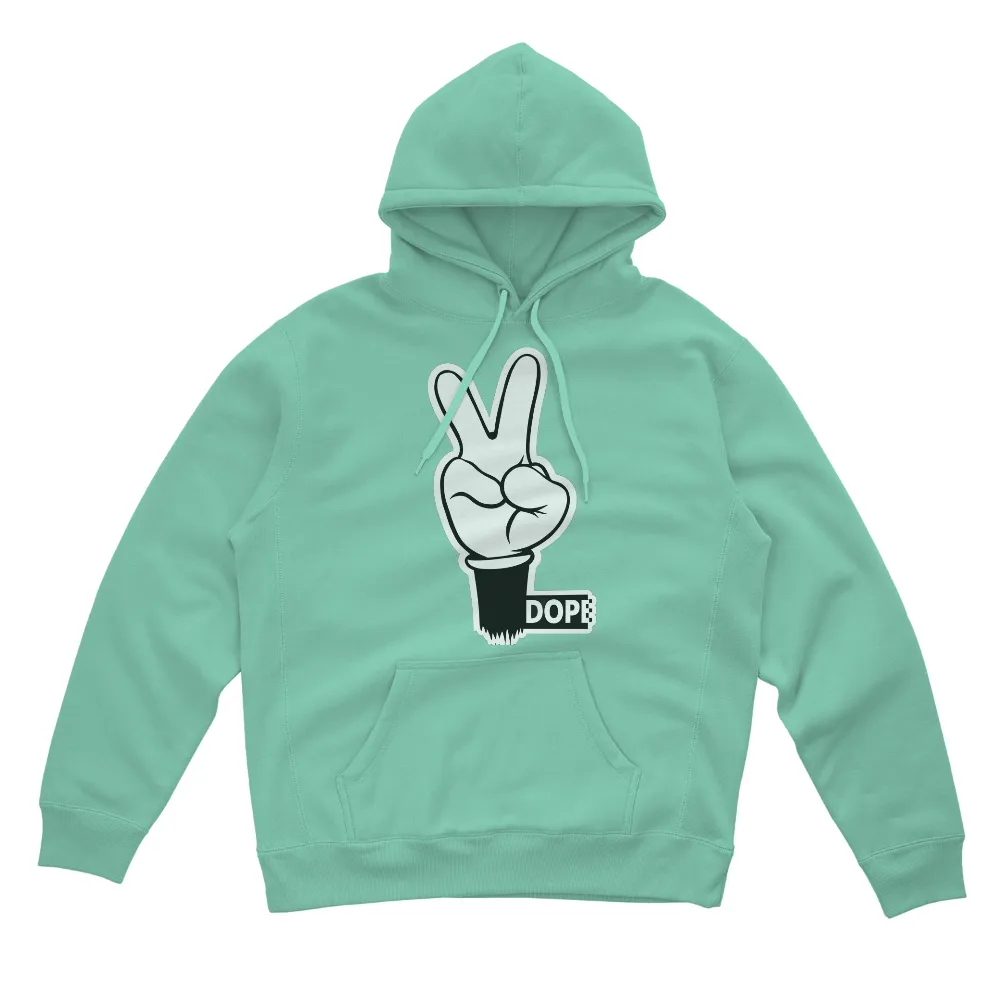 T-Shirts Custom: Embrace Your Inner Cool with Peace Sign DOPE| positive message