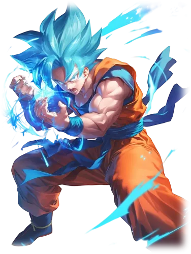 Goku in Super Saiyan Blue form with blue pants - goku blue pants