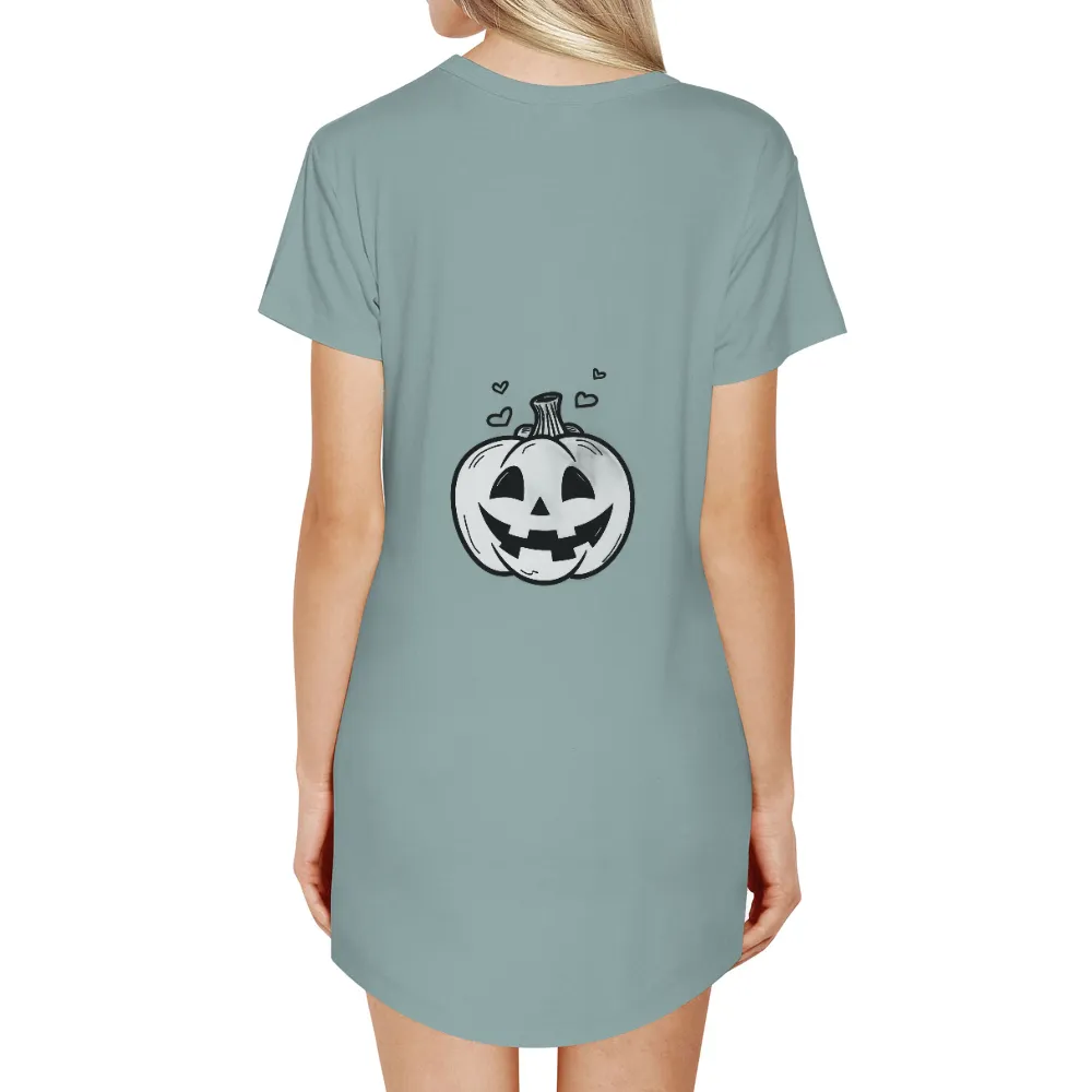 TShirt Design: Cheerful Pumpkin Glow for Halloween|valentine love shirts