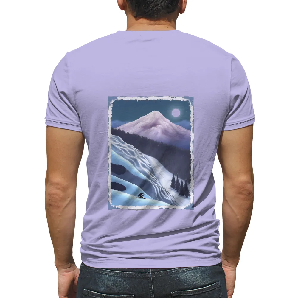 Tee Shirt Printing: Snowboarding Under the Full Moon - Adventure and Freedom|enes kanter freedom t shirt