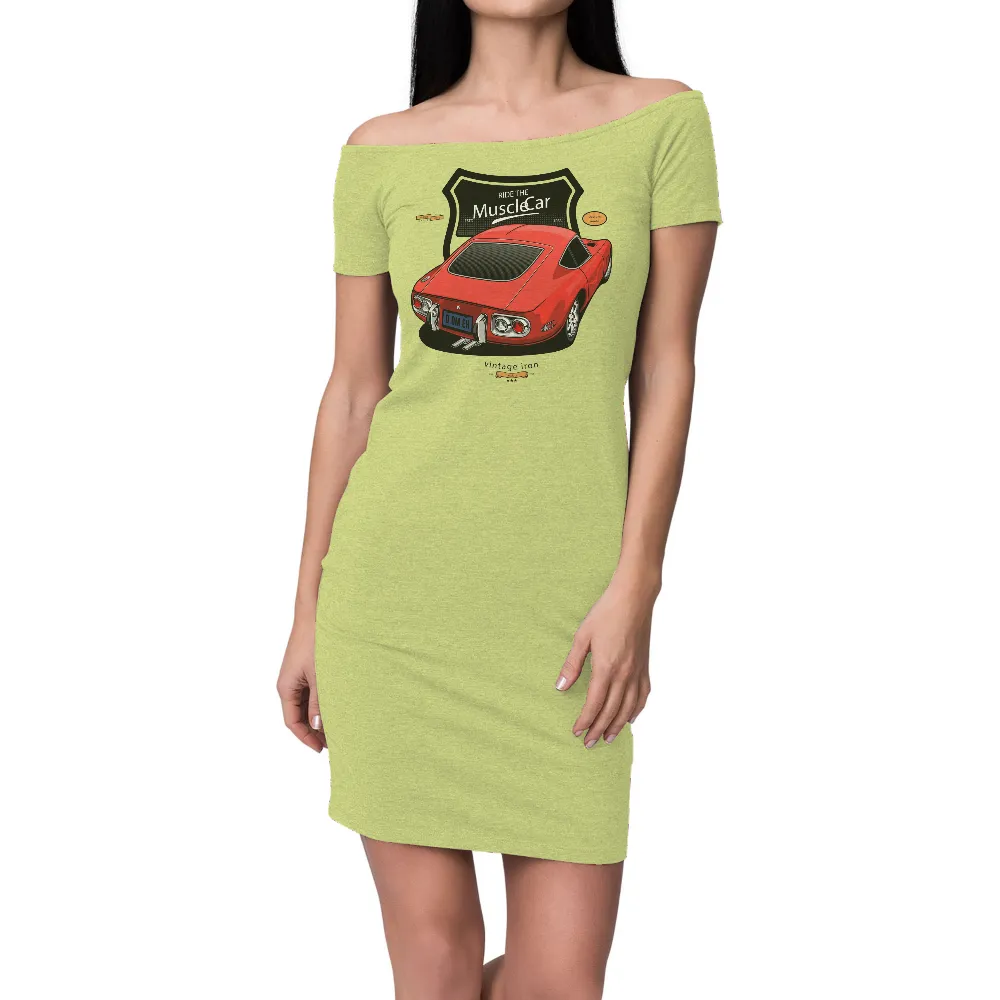 Graphic Tees: Ride the Muscle Car - Vintage Style Custom Made|custom made fathers day shirts