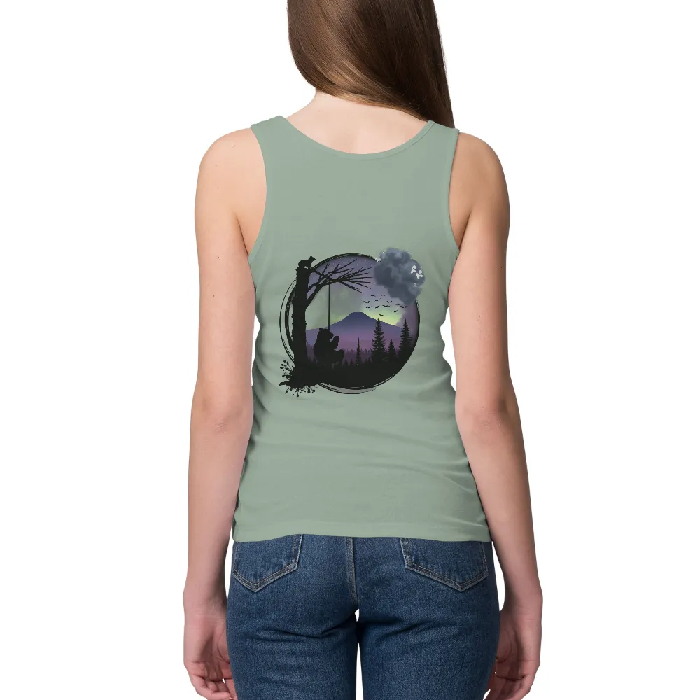 Custom Tee Shirts: Bear Gazing at the Northern Lights| northern lights