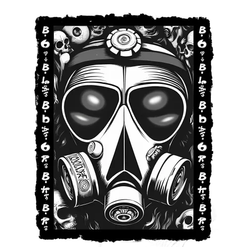 Custom Tee Shirts: Post-Apocalyptic Gas Mask Design