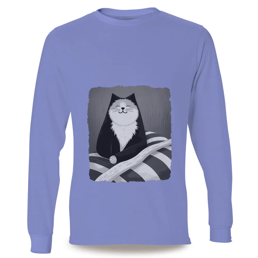 TShirt Design: Cozy Cat Blanket | Life Theme| peaceful evening