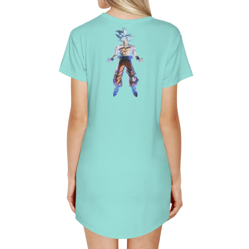 T-Shirts Pattern: Anime Warrior with White Hair and Torn Pants|battle tested warrior queen shirt