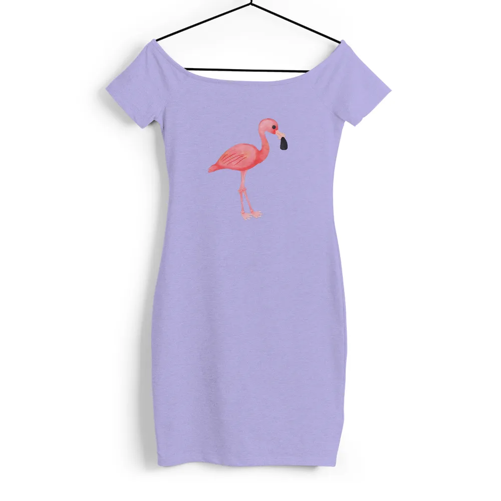 Custom Tee Shirts: Whimsical Flamingo with Sunglasses|Vibrant flamingo with sunglasses