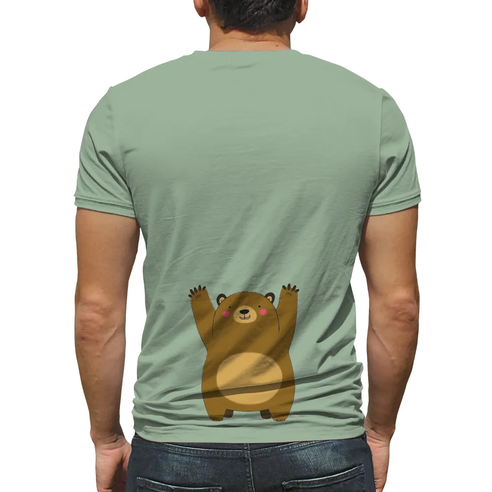 Tee Shirt Printing: Embrace Joy with a Playful Bear Design|cute summer oversized shirts