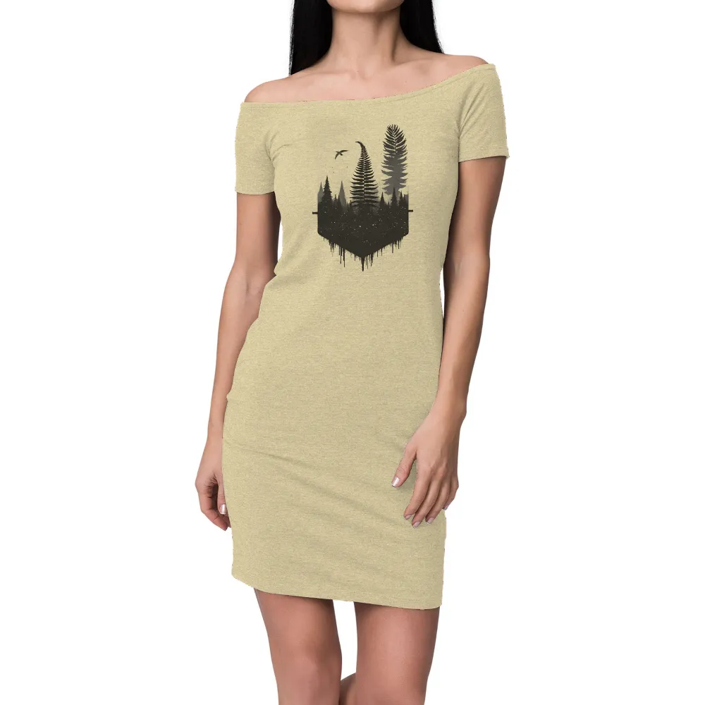 Shirts Graphic Tees: Enchanted Forest Night Scene|endor forest summer camp shirt