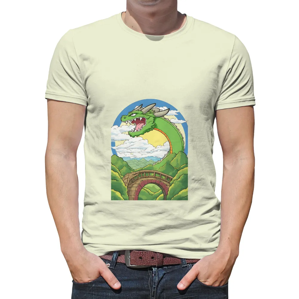 Custom T-Shirt Printing: Dragon Guardian of the Ancient Bridge|owen power