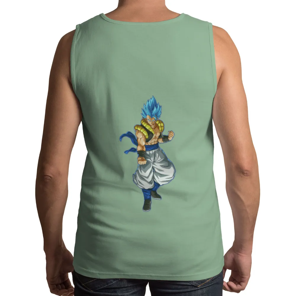 Gogeta Super Saiyan Blue T-Shirts Pattern: Power and Determination|goku power mode t shirt