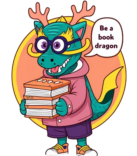 T-Shirts Design: Be a Book Dragon - Funny & Inspirational Quotes