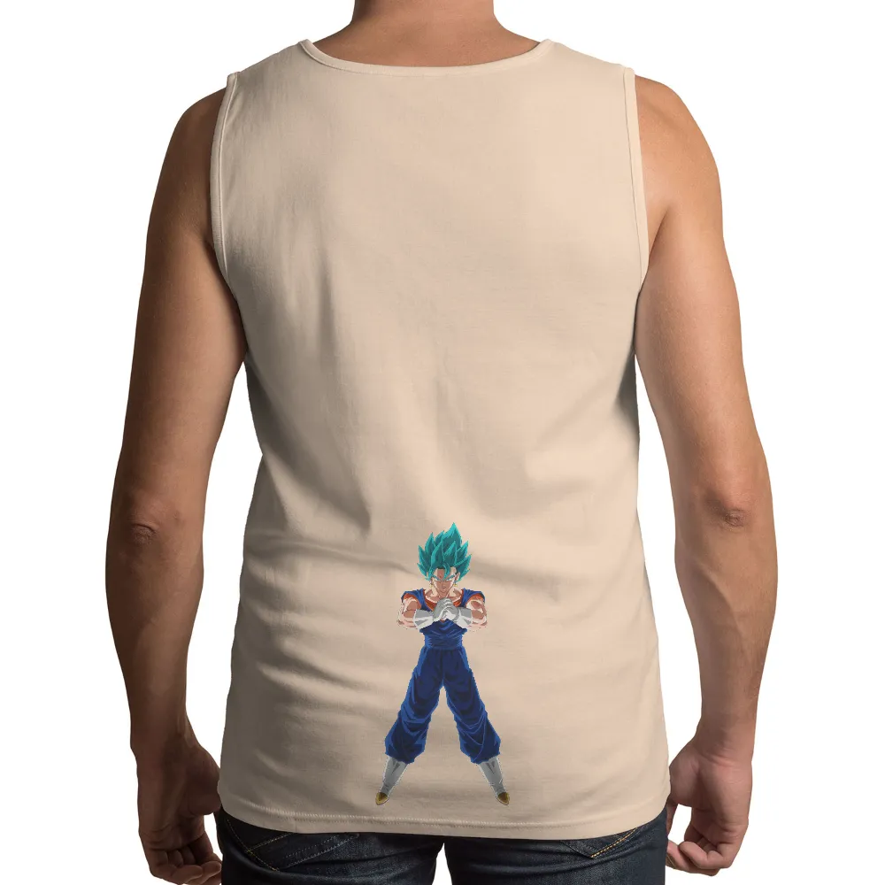 Custom T-Shirt Printing: Super Saiyan Blue Vegeta - Anime Power and Determination|dragon ball father's day shirt