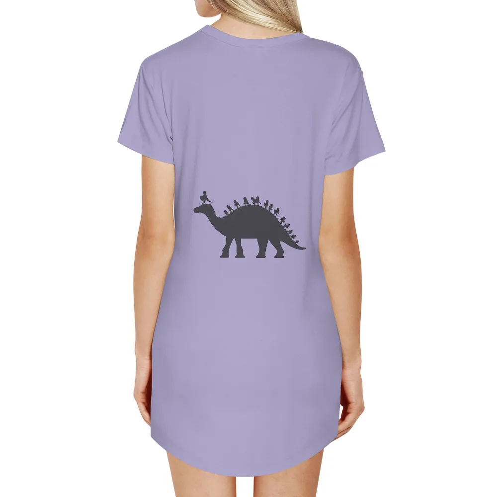 Prehistoric Silhouette Art with Animal-Inlaid Plates|target dinosaur easter shirt