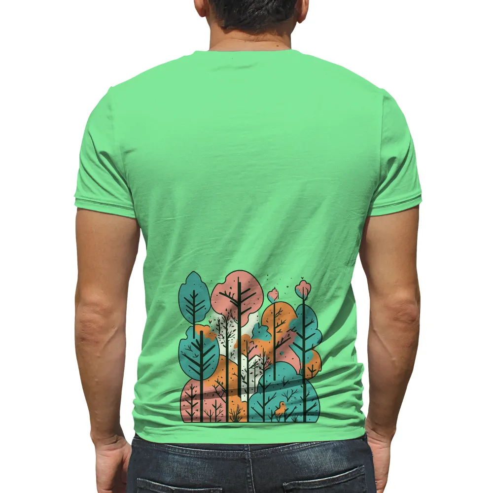 T-Shirt Printing: Celebrate Nature's Beauty with Vibrant Forest Design|reign forest fronds camp shirt