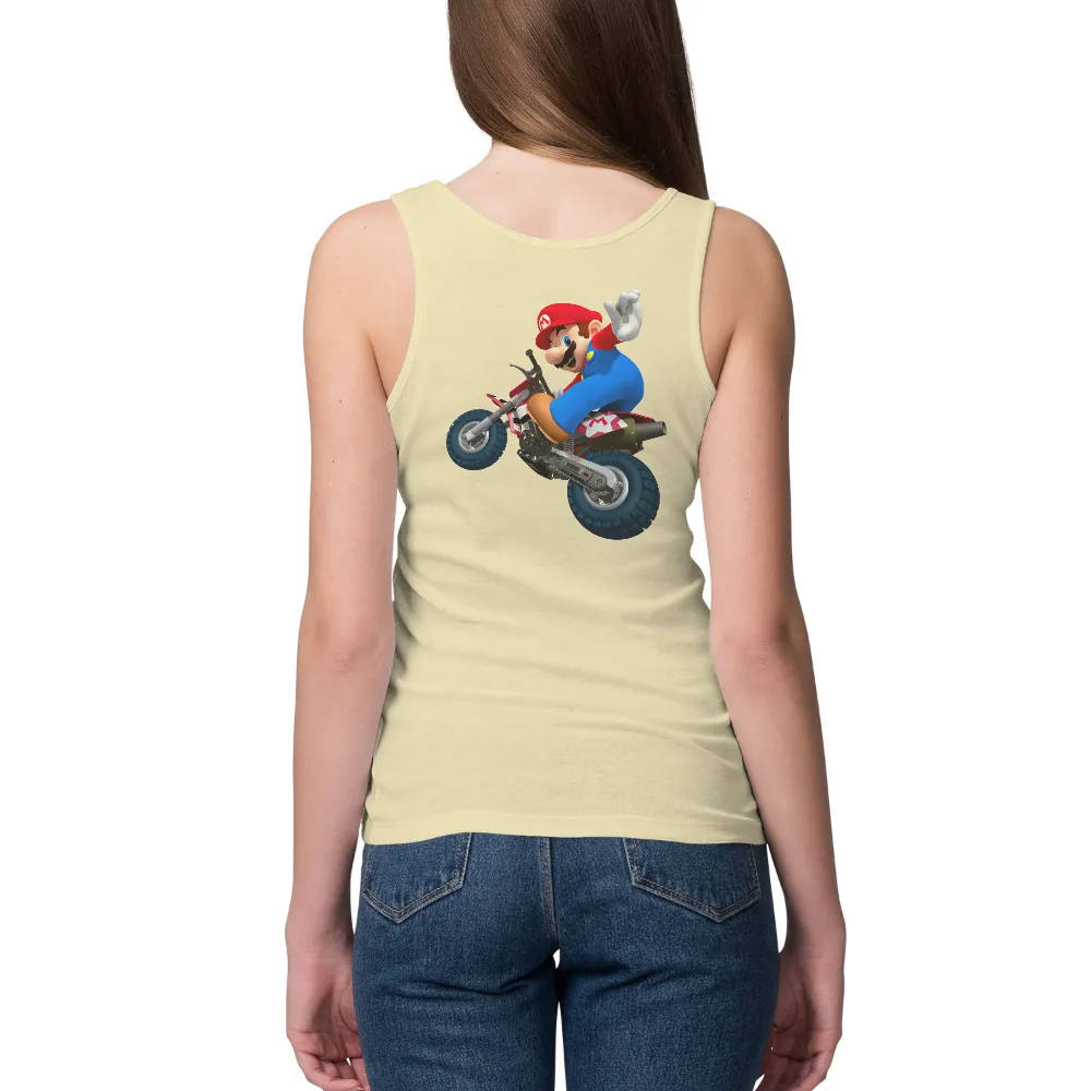 T-Shirts Design: Mario's Adventurous Spirit on a Dirt Bike|adventure time shirt sex