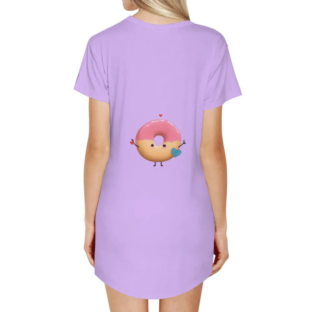 Graphic Tees: Whimsical Donut Love - Cheerful and Positive Design|no money but love tshirt