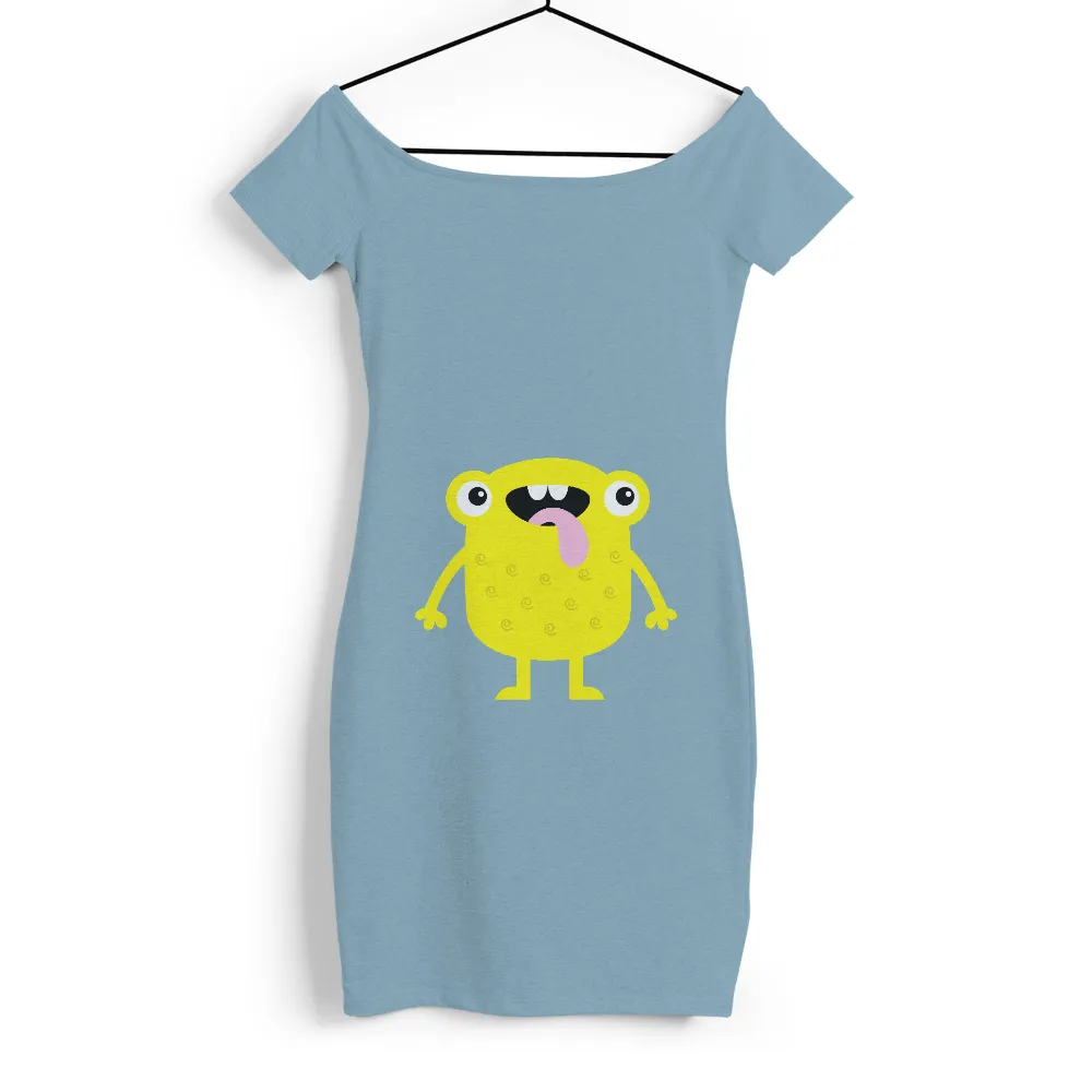 Whimsical Yellow Monster Graphic Tees: Fun and Playful Design|a fun thing to do in the morning shirt