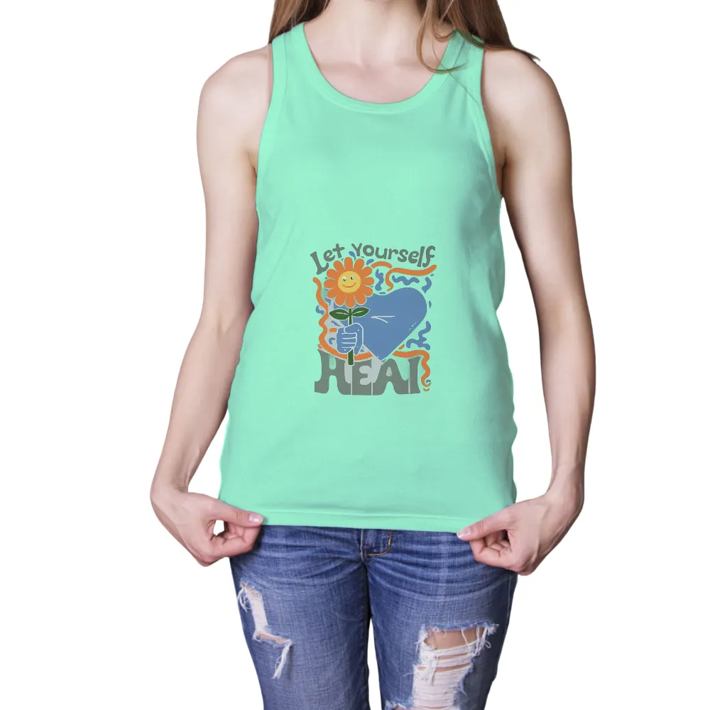 Customized Tee Shirts: Let Yourself Heal with Joyful Heart Design| self-care tshirt