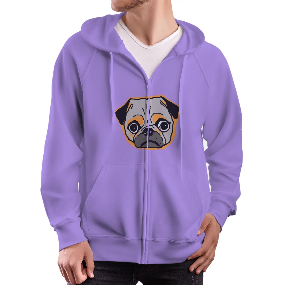 Custom Tee Shirts: Expressive Pug Design - Artistic Pet Love|starving artist tee shirt