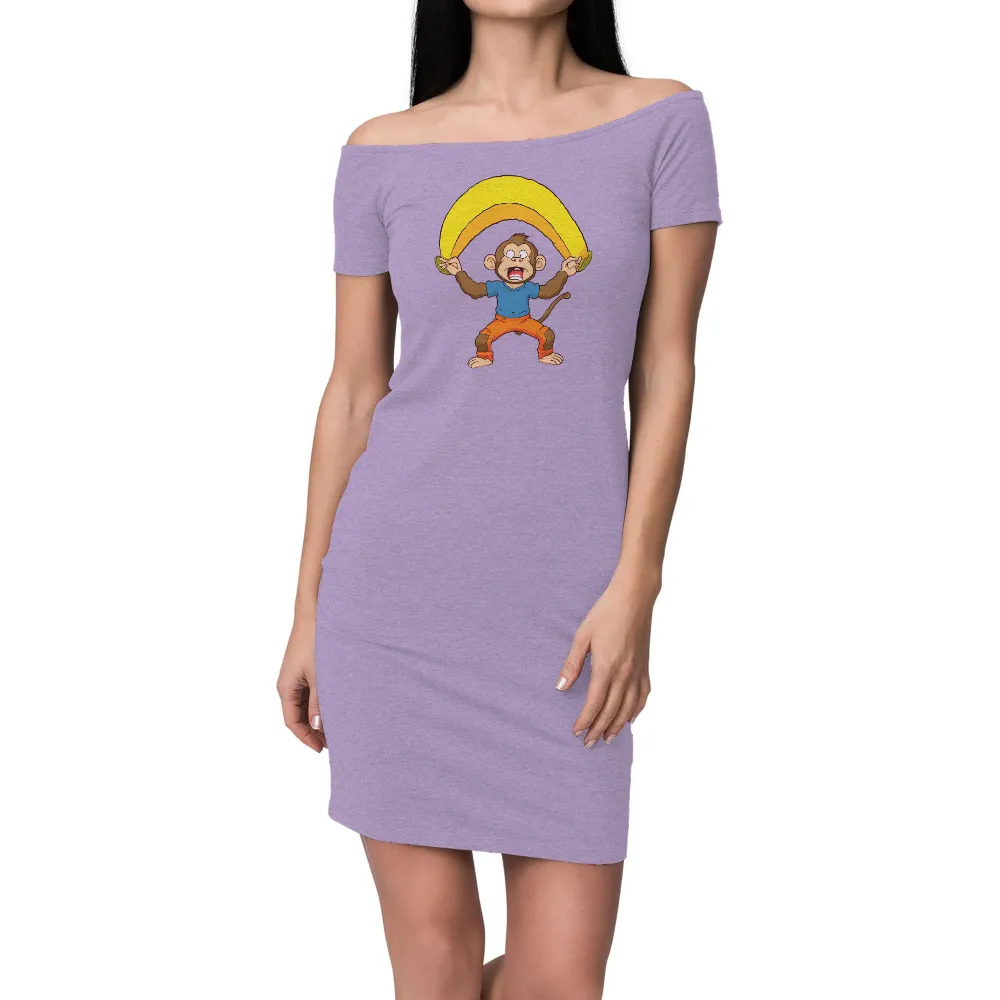 T-Shirts Design: Whimsical Monkey with Giant Bananas|t shirt new design 2022