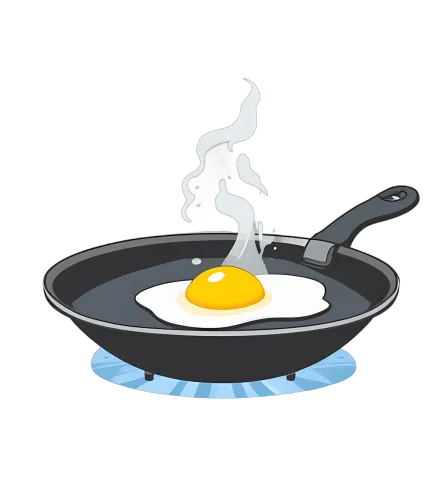 Custom T-Shirt Printing: Sizzling Egg - A Symbol of Everyday Comfort