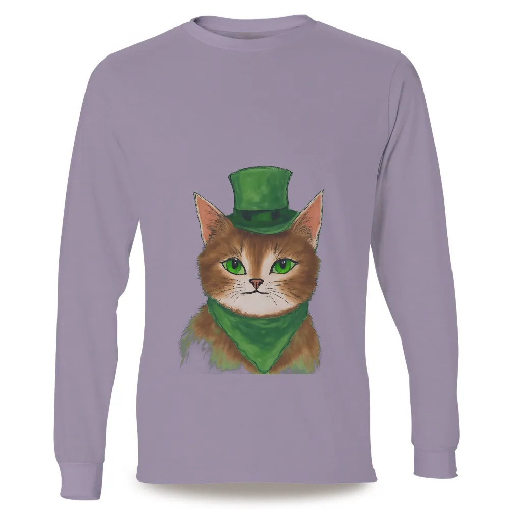 T-Shirt Printing: Leprechaun Cat - Whimsical Charm and Luck|ireland rugby shirt 2021 22