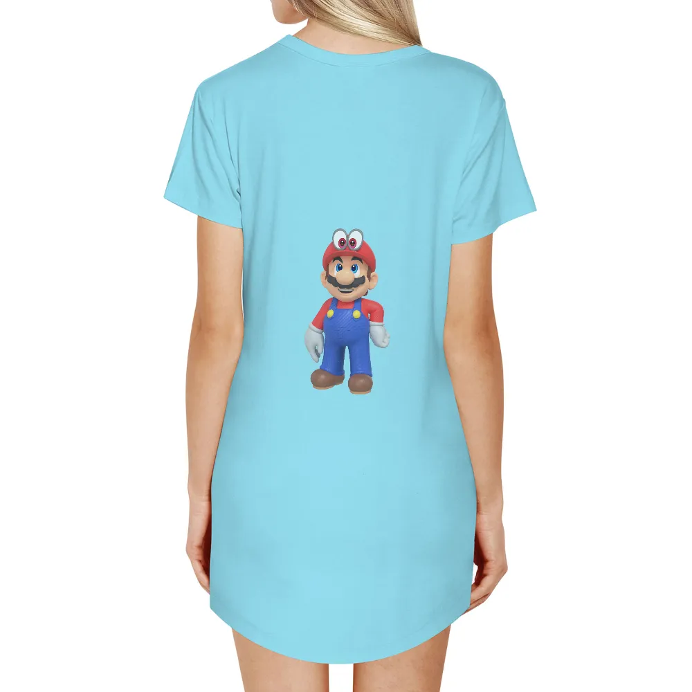 TShirt Design: Mario with Expressive Eyes - Gaming Nostalgia|you only got video game shirt