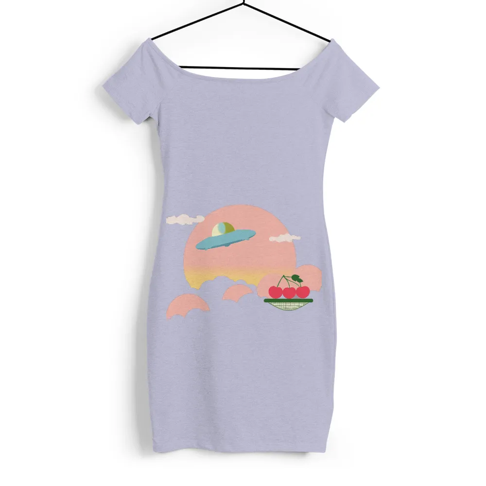 Shirts Graphic Tees: UFO Dreamscape with Cherries|ufo t shirts online