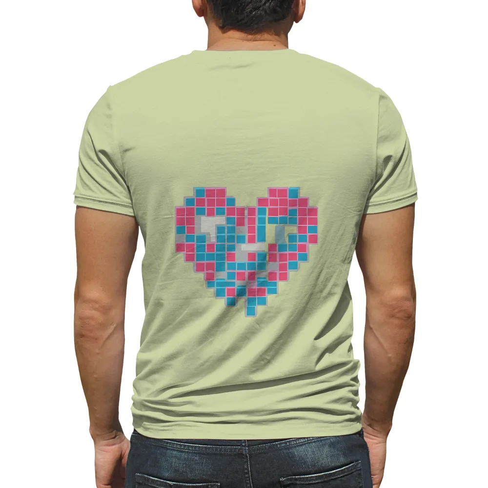 Custom Tetris Heart Design: A Nostalgic Homage to Retro Gaming|80s tees top gun