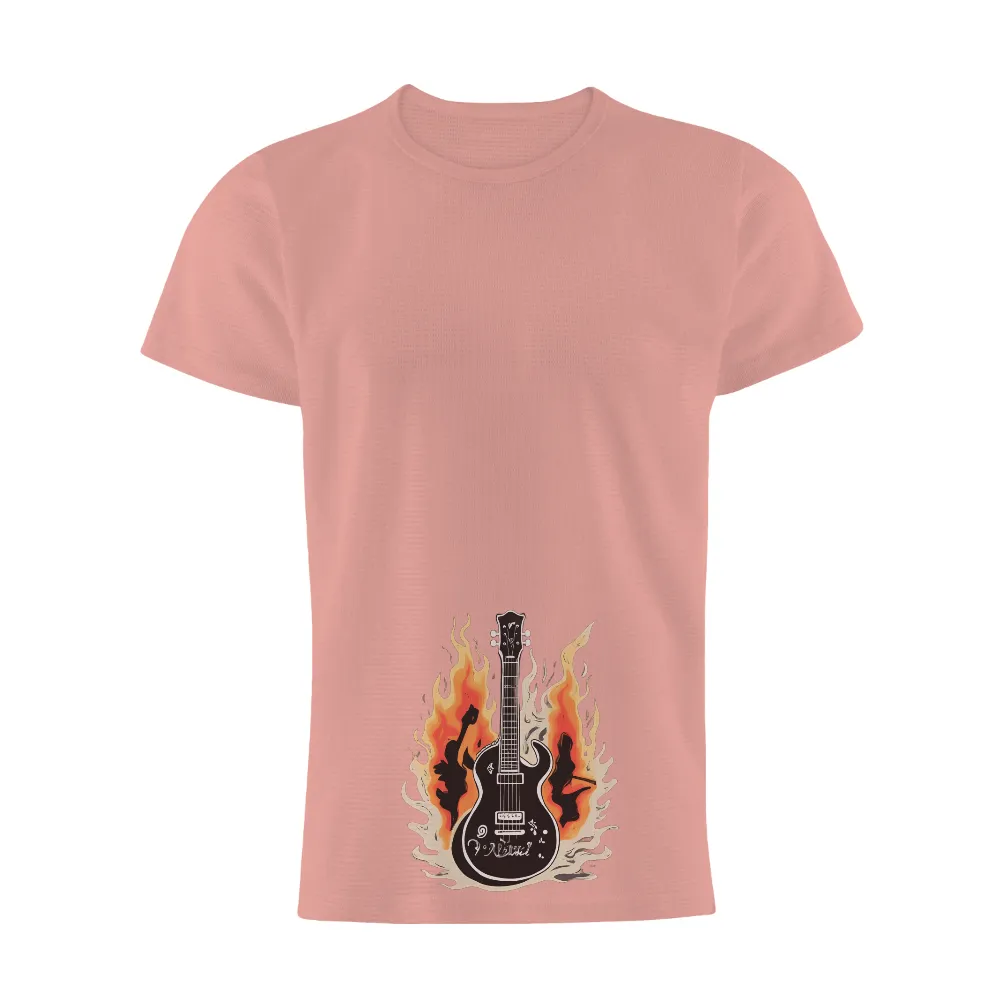 T-Shirts Design: Rock Music Flame Guitar|calgary flames red lot tickets