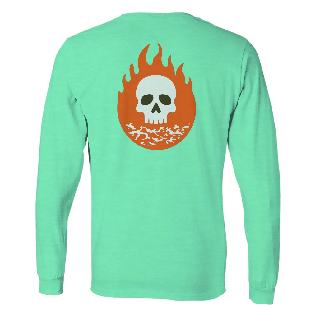 Graphic Design: Fire and Death - Skull and Flames|hell fire shirt hot topic