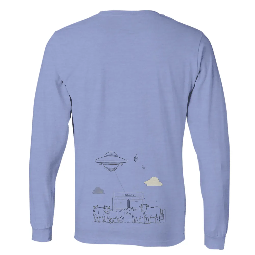 TShirt Design: UFO Cows at the Ticket Booth|tshirt aliens website