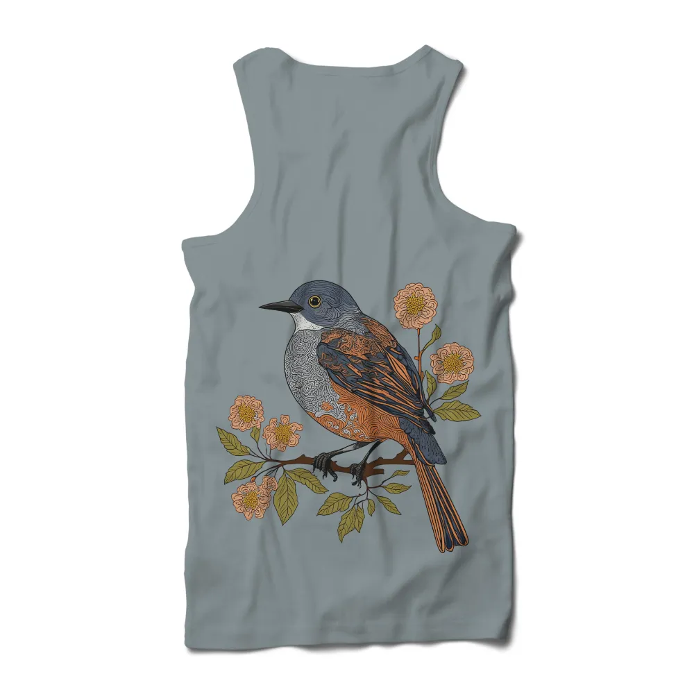 Tee Shirt Printing: Bird of Tranquility - Artistic Nature Design|beer garden t shirt