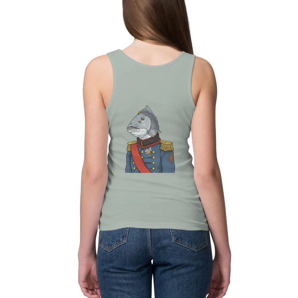 TShirt Design: Admiral Finley - A Blend of Nautical History and Whimsical Imagination|frame fem leather military shirt