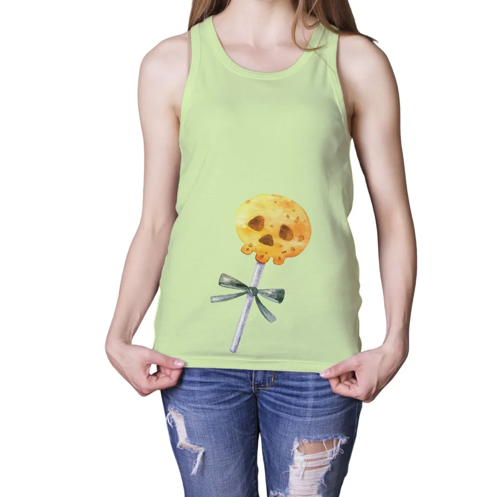 Custom Tee Shirts: Whimsical Lollipop with Silver Bow|t shirt painting on nature