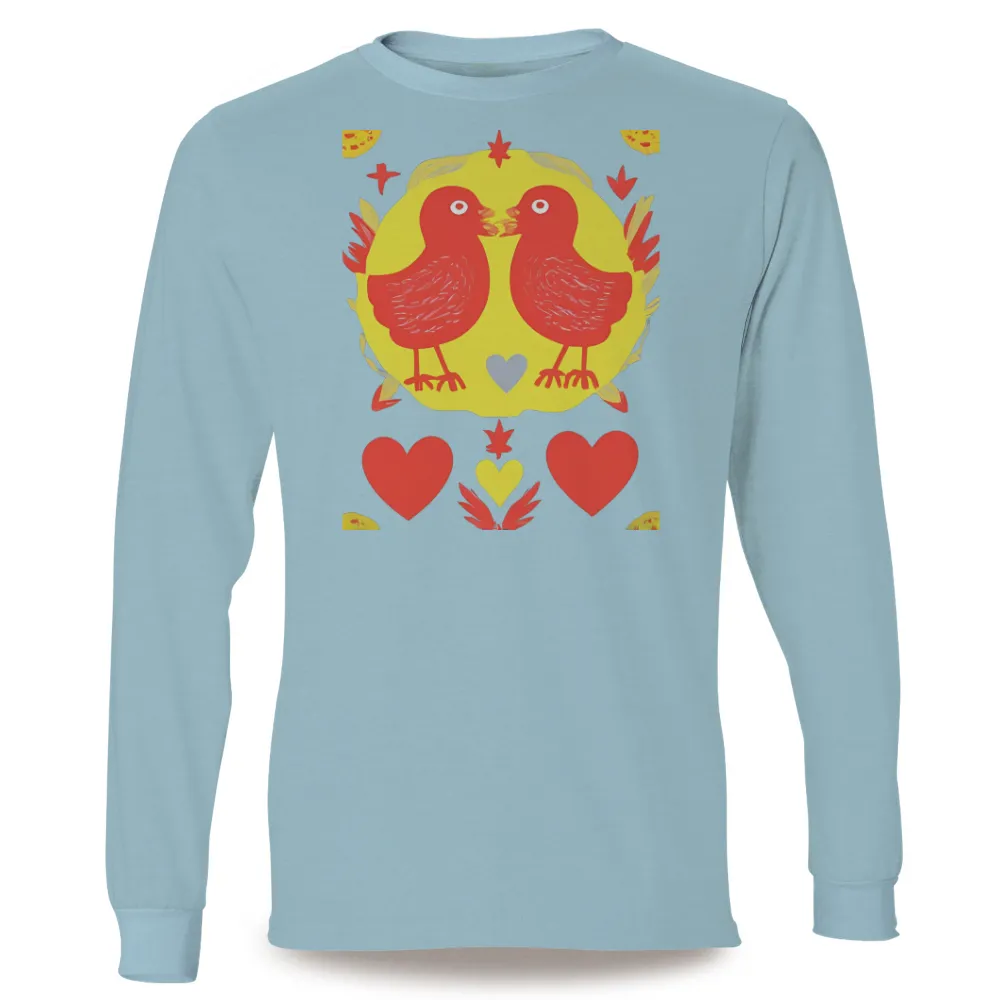 TShirt Printing: Love Birds - Whimsical Artistic Design|roblox t shirt i love my mom