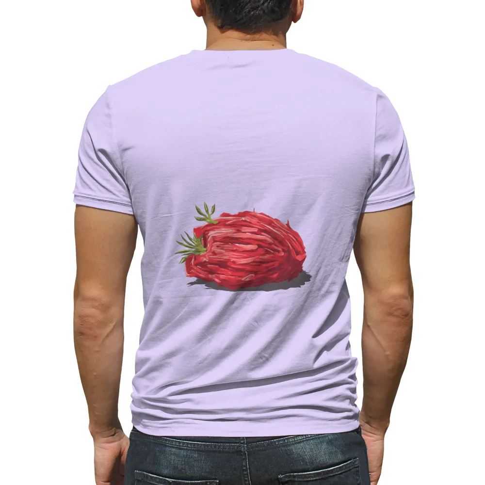 TShirt Printing: Abstract Strawberry Fabric - Artistic Designs| imaginative design