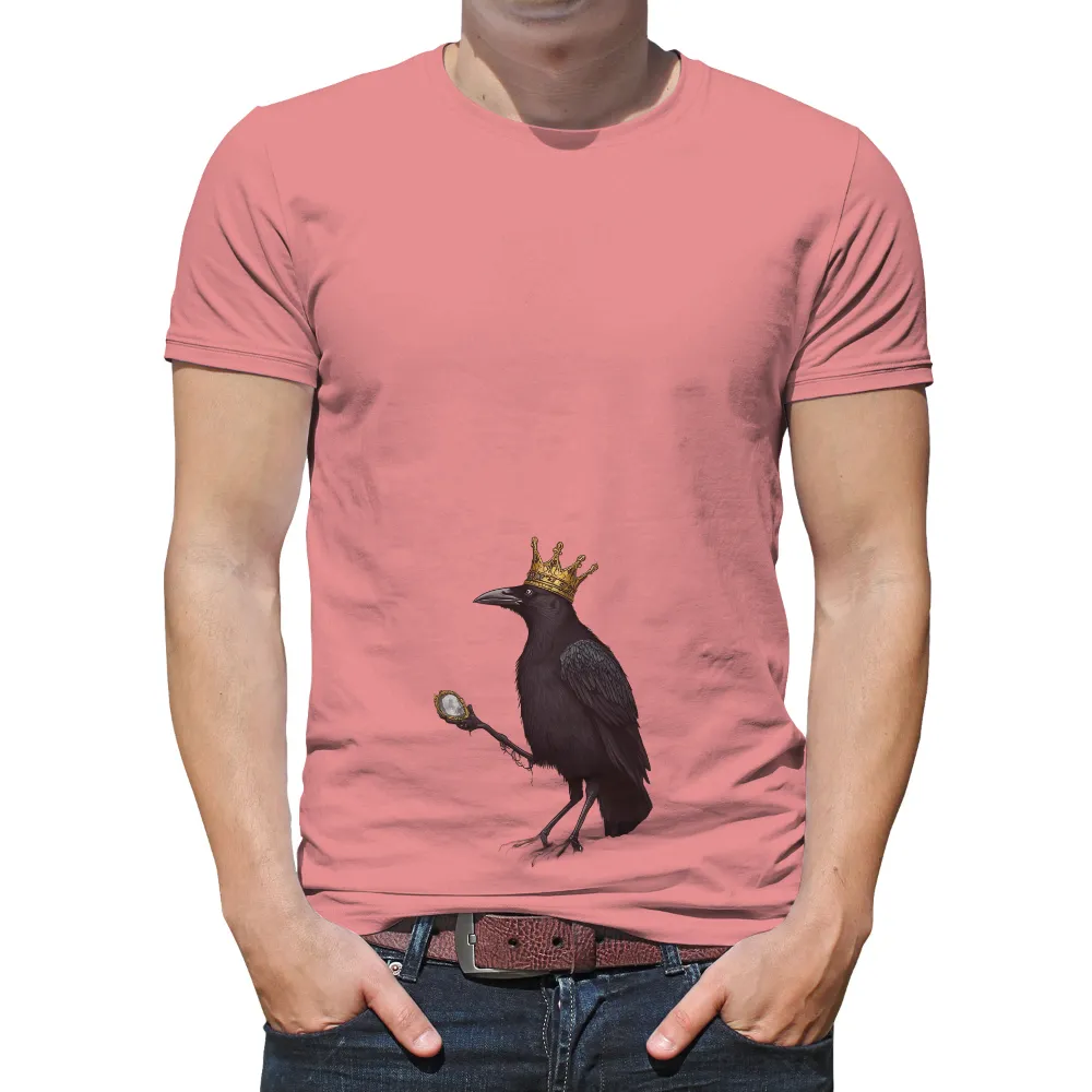 Tee Shirts Printed: The Majestic Crow King|men's night out camp shirt playboy