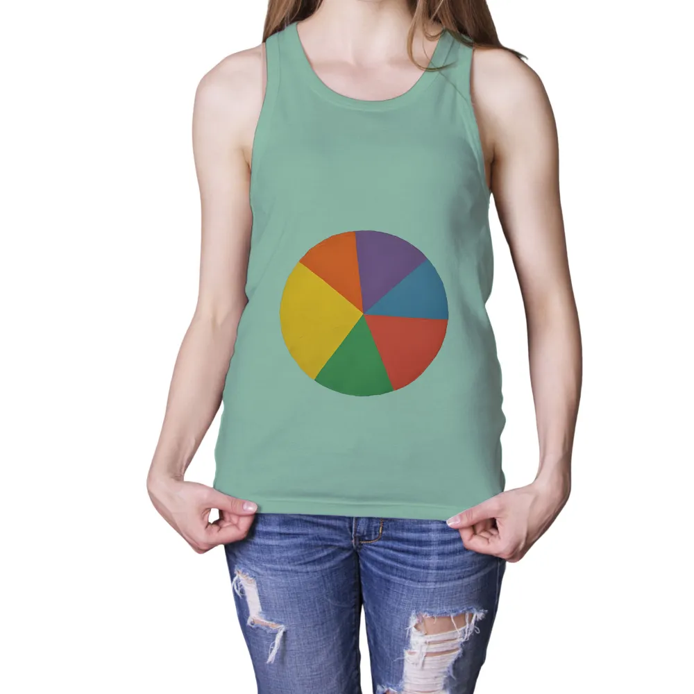 Shirts Graphic Tees: Chromatic Wheel - Unity in Diversity