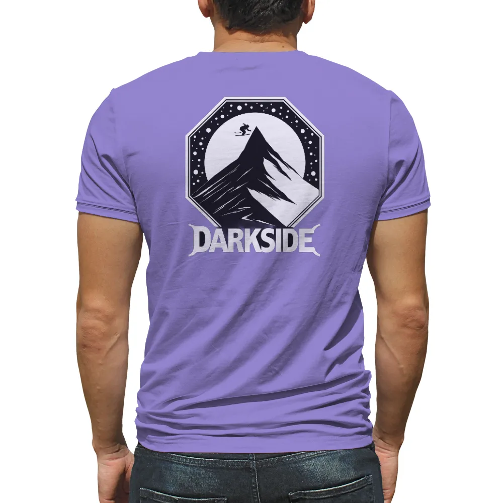 TShirt Design: Night Ski Adventure on Darkside| mountain peak